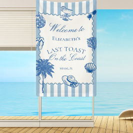 Handgezeichneter letzter Toast an der Küste Bachel Banner