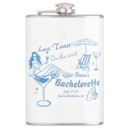 Handgezeichneter letzter Toast an der Küste Bachel Flachmann