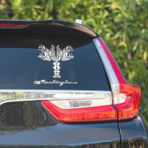 Handgezeichneter Palmbaum-Autosticker mit Namen