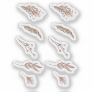 Handgezeichneter Pampas-Weizenplaner Aufkleber