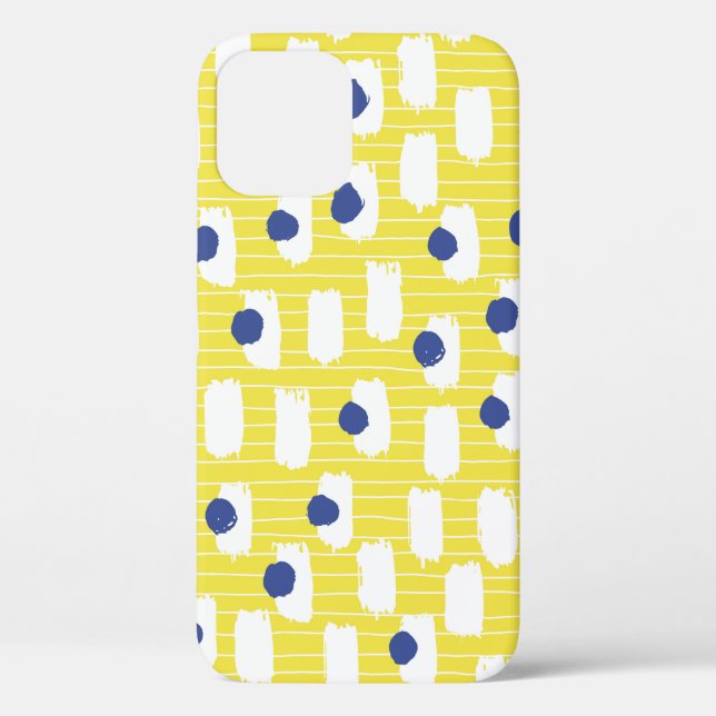 Handgezeichneter Pinselstrich nahtlos Muster.  Case-Mate iPhone Hülle (Rückseite)