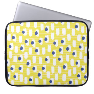 Handgezeichneter Pinselstrich nahtlos Muster.  Laptopschutzhülle