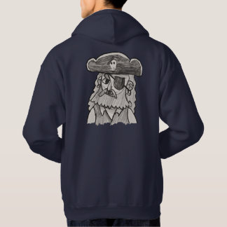 Handgezeichneter Piraten-Skizzen-Hoodie Hoodie