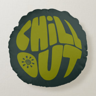 Handgezeichneter Satz in Kugelform Rundes Kissen