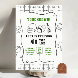 Handgezeichneter Touchdown Geburtstag Erwachsener Einladung