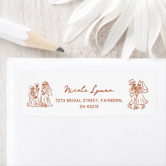 Handgezeichneter Whimsical Halloween Polterabend (Insitu)