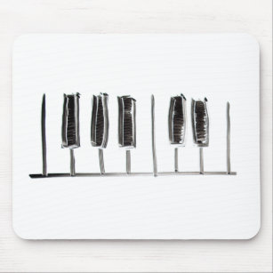 Handgezeichneter Zeichn von Klaviertasten   Minima Mousepad