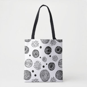 Handgezeichnetes abstraktes Doodle - Schwarz und W