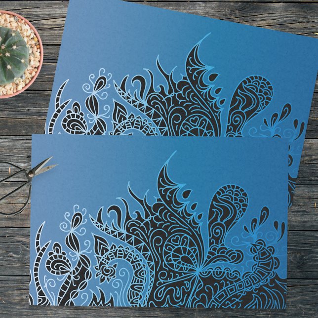 Handgezeichnetes Abstraktes Tribal Hippie Doodle B Seidenpapier (Von Creator hochgeladen)