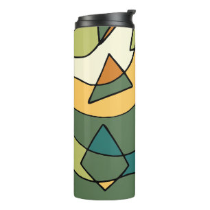 Handgezeichnetes abstraktes Vintage-Design    Thermosbecher
