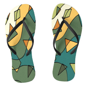 Handgezeichnetes abstraktes Vintages Design Flip Flops