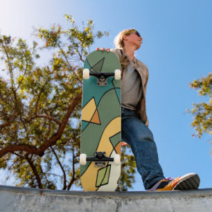Handgezeichnetes abstraktes Vintages Design Skateboard