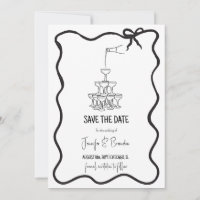 Handgezeichnetes altes Geld Save the Date Foto