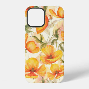 Handgezeichnetes Aquarell-Blumenmuster nahtlos mit iPhone 12 Hülle