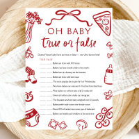 Handgezeichnetes Baby True oder False Baby Shower