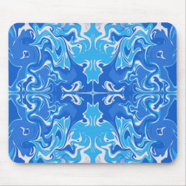 Handgezeichnetes blaues Marmor-Mauspad Mousepad
