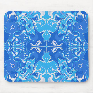 Handgezeichnetes blaues Marmor-Mauspad Mousepad