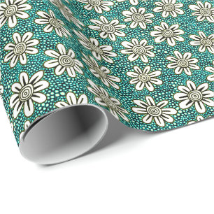 Handgezeichnetes Blumenmuster 140617 - Farben 01 Geschenkpapier