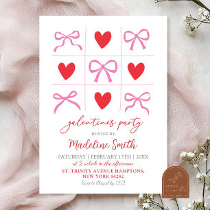 Handgezeichnetes Coquette xoxo galentines Party Einladung