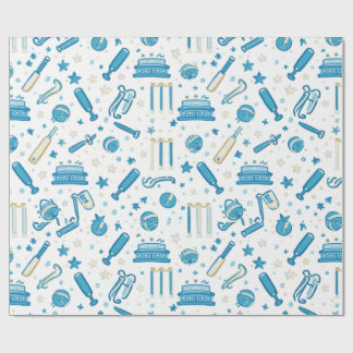 Handgezeichnetes Cricket-Doodle-Nahtloses Muster S Geschenkpapier