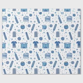 Handgezeichnetes Cricket-Doodle-Nahtloses Muster S Geschenkpapier
