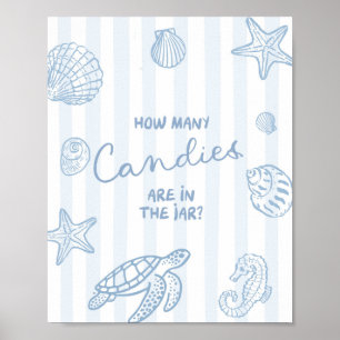 Handgezeichnetes Doodle Blaues Meer Wir Sehen Uns Poster