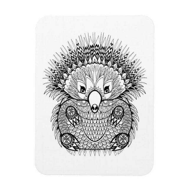 Handgezeichnetes Echidna Doodle Magnet (Vertikal)