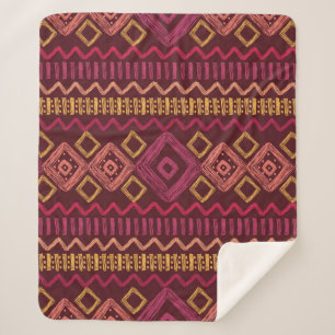 Handgezeichnetes ethnisches Muster: abstrakt nahtl Sherpadecke