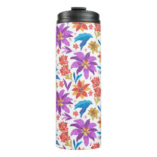 Handgezeichnetes, exotisches Muster-70703 Thermosbecher