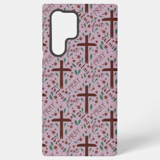 Handgezeichnetes Fastenkreuz und Rosen Samsung Cas Galaxy Hülle