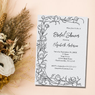 Handgezeichnetes Florals Botanisches Elegantes Bra Einladung