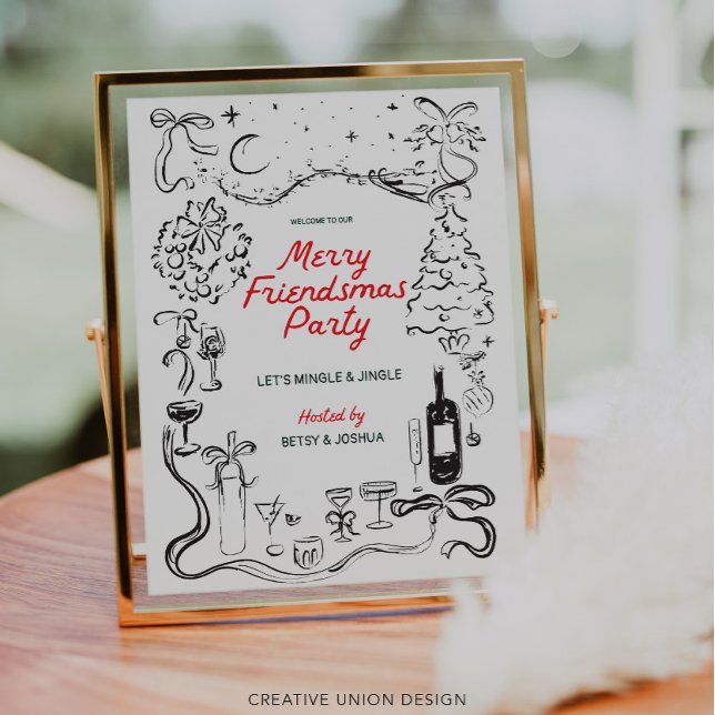 Handgezeichnetes Friendsmas Weihnachtsgebäck Party (Von Creator hochgeladen)