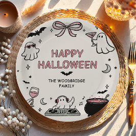 Handgezeichnetes Frohes Halloween Pappteller