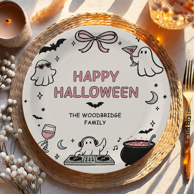 Handgezeichnetes Frohes Halloween Pappteller (Von Creator hochgeladen)