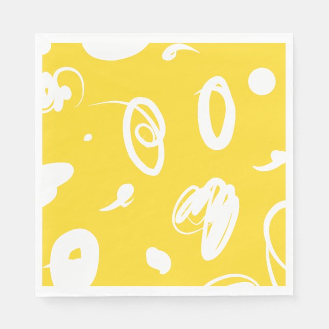 Handgezeichnetes, gekrümmtes Linienpapier Serviette (Vorderseite)