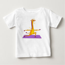 Handgezeichnetes Giraffen-Cartoon-T-Shirt | Süße S Baby T-shirt