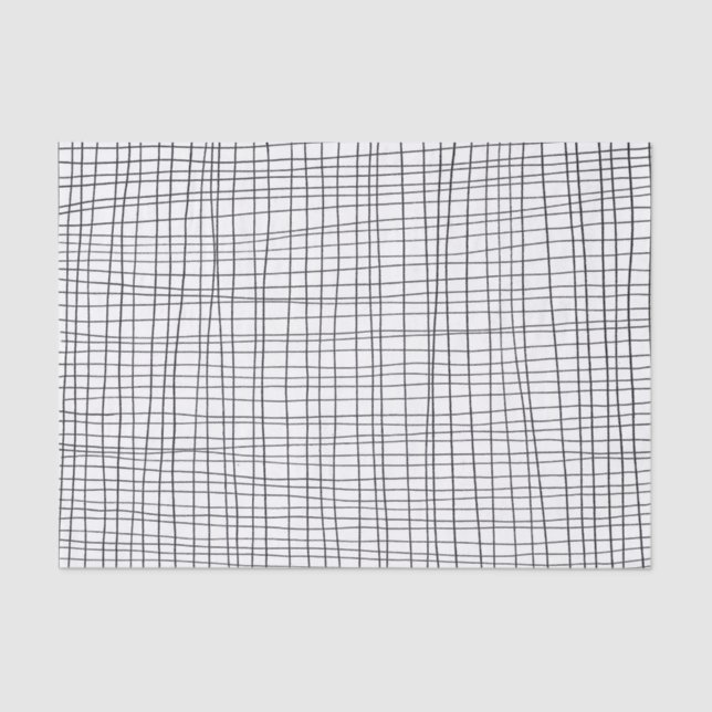 Handgezeichnetes Gittermuster-Geschenk Seidenpapier (Vorderseite)