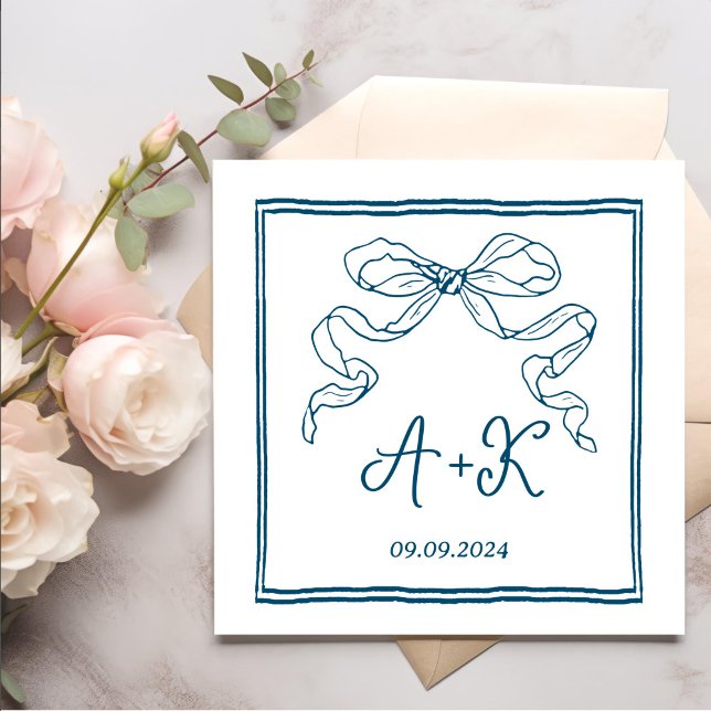 Handgezeichnetes graues Hochzeitmonogramm Serviette (Von Creator hochgeladen)