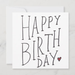 Handgezeichnetes Happy Birthday Karte