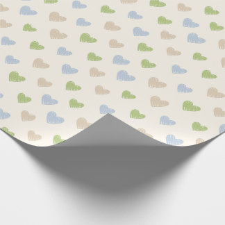 Handgezeichnetes Herz-Doodle-Muster-Wrap-Papier Geschenkpapier