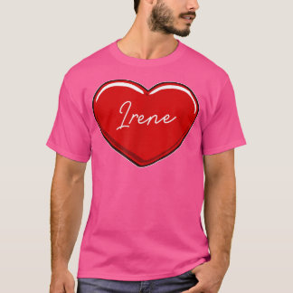 Handgezeichnetes Herz IreneVorname Herz I Liebe Ir T-Shirt
