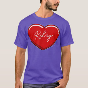 Handgezeichnetes Herz Riley - Vorname Herz I Liebe T-Shirt