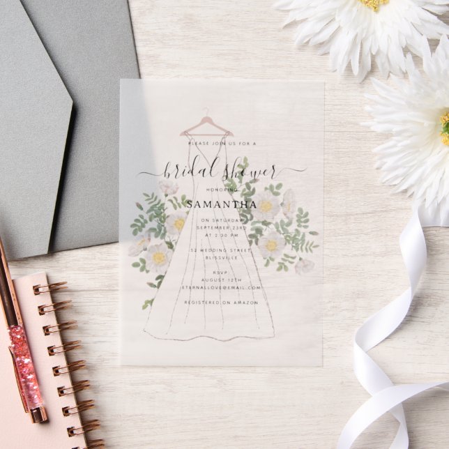 Handgezeichnetes Hochzeitskleid Brautparty (Hochzeit)