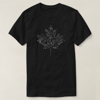 Handgezeichnetes Hockey Canada Leaf T-Shirt
