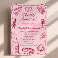 Handgezeichnetes Italienisch Das ist Amore Red Bri
