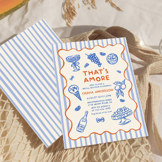 Handgezeichnetes Italienisch Das ist mehr Brautpar Einladung