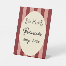 Handgezeichnetes Kritzel-Hochzeits-Polaroid-Schild Sockelschild
