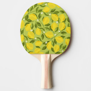 Handgezeichnetes Lemons farbiges Tapete Tischtennis Schläger