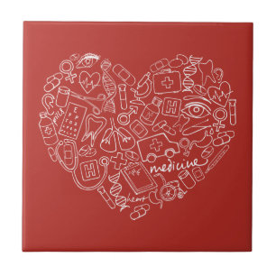 Handgezeichnetes mediales Doodle-Logo Fliese