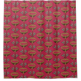 Handgezeichnetes Modern Mohn Design Viva Magenta G Duschvorhang
